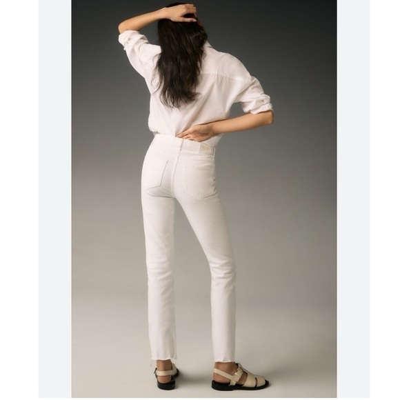 NEW Paige Crop Straight Pants – Jacqueline Style, Cream Classic - Picture 3 of 9